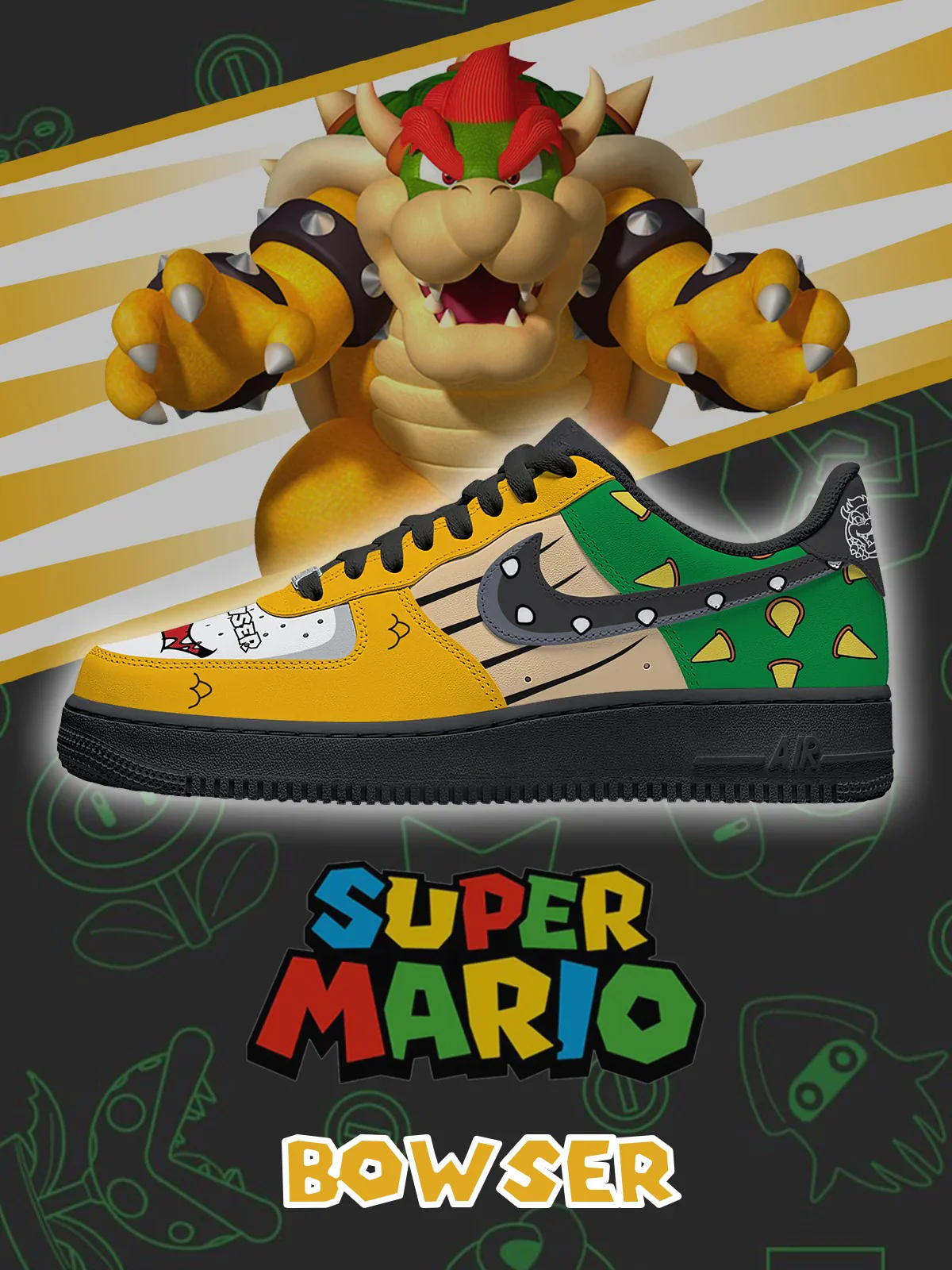 Bowser  limited edition Design Shoes F1