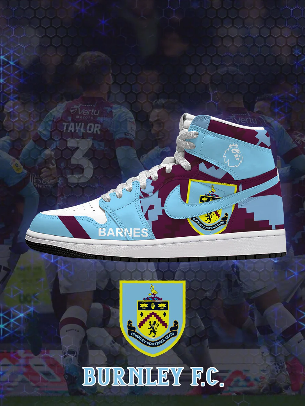 Burnley (Adult and kids size available) Limited Edition Design Shoes J1
