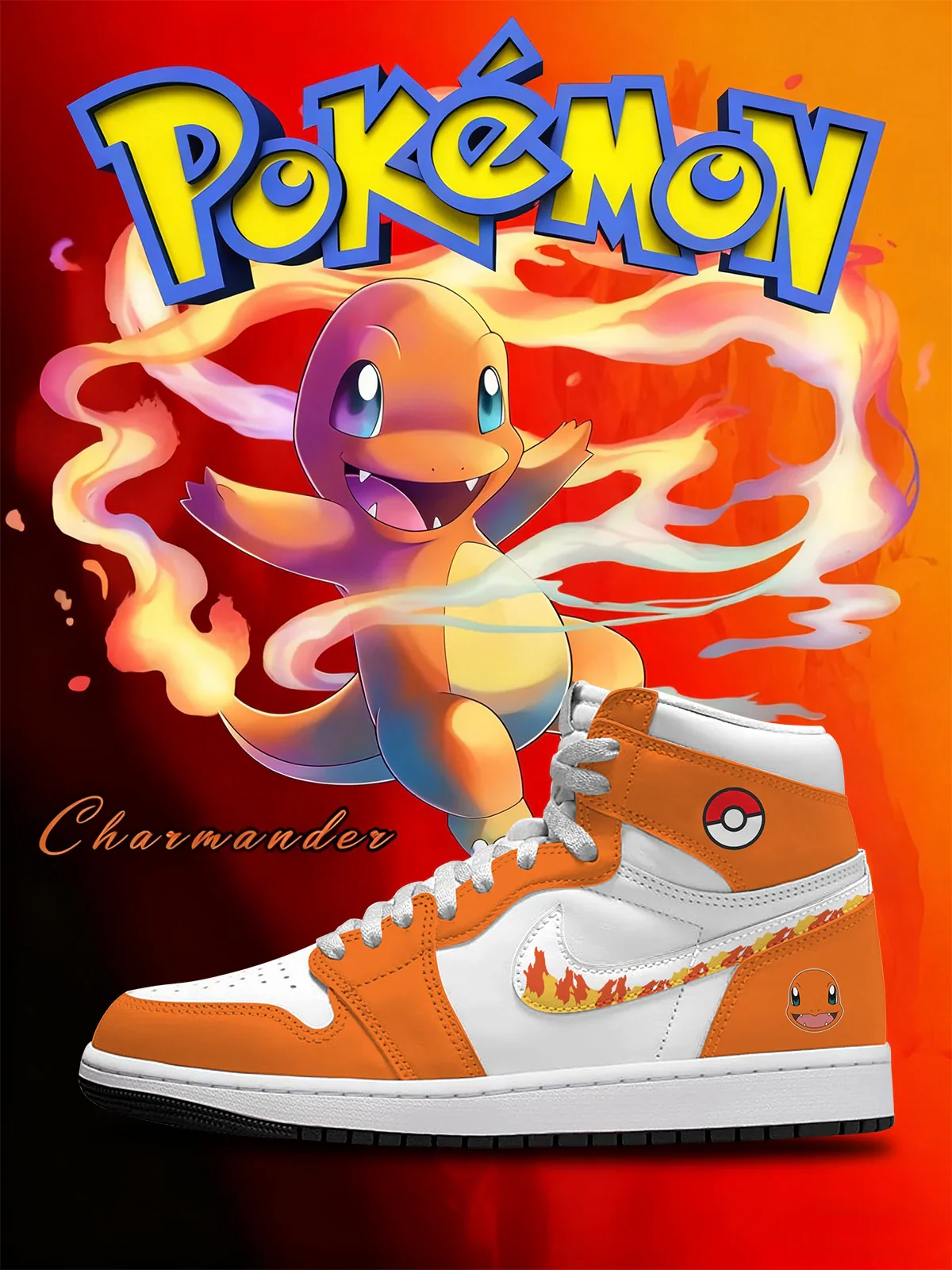 Charmander (Adult and kids size available) Limited Edition Design Shoes J1
