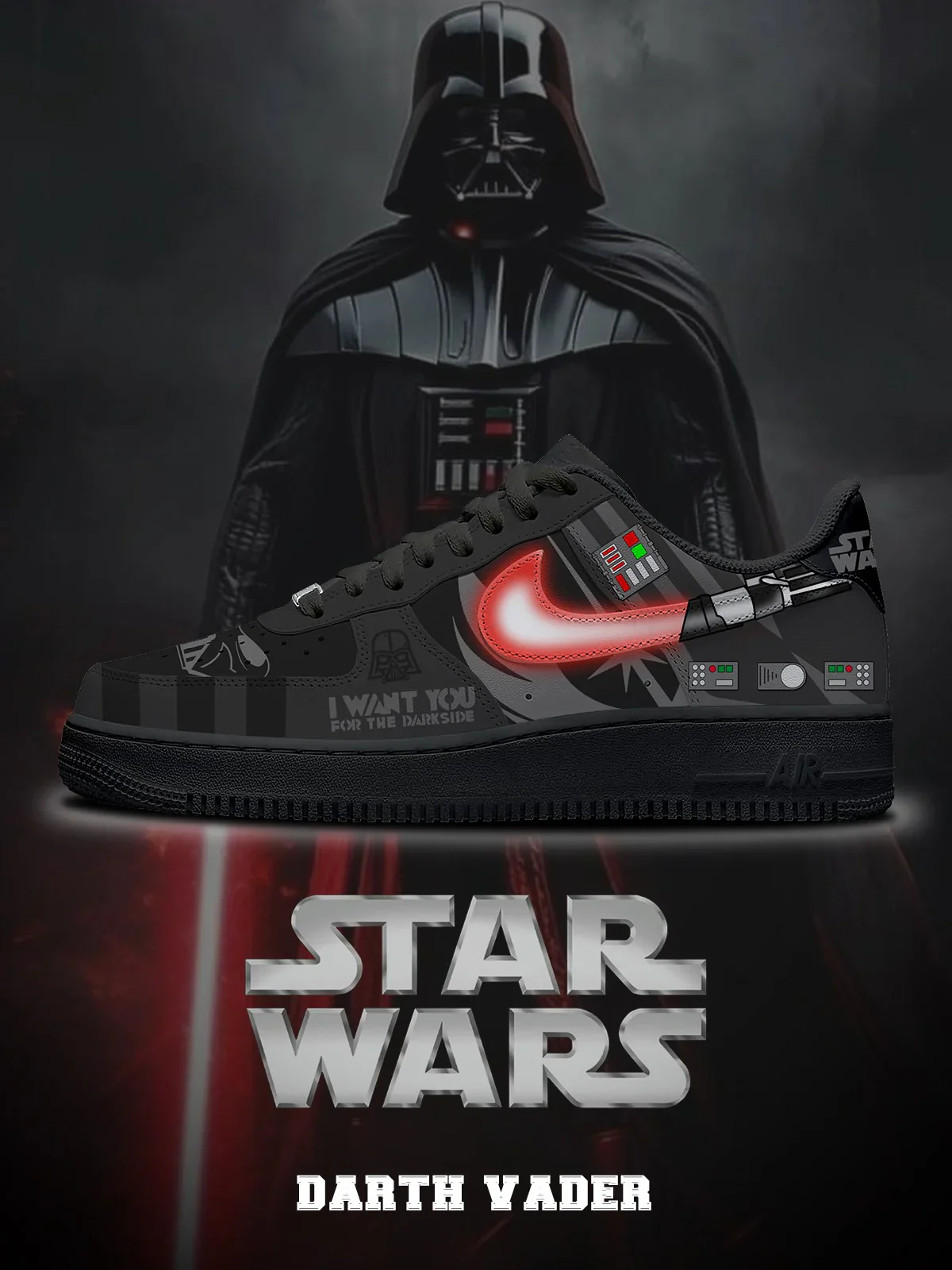 Darth Vader Design Shoes F1