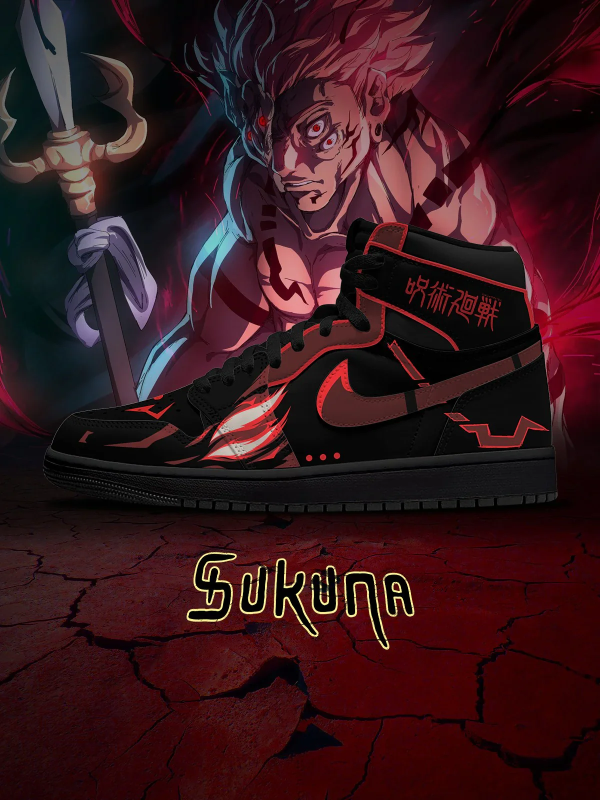 Ryomen Sukuna Limited Edition Design Shoes J1