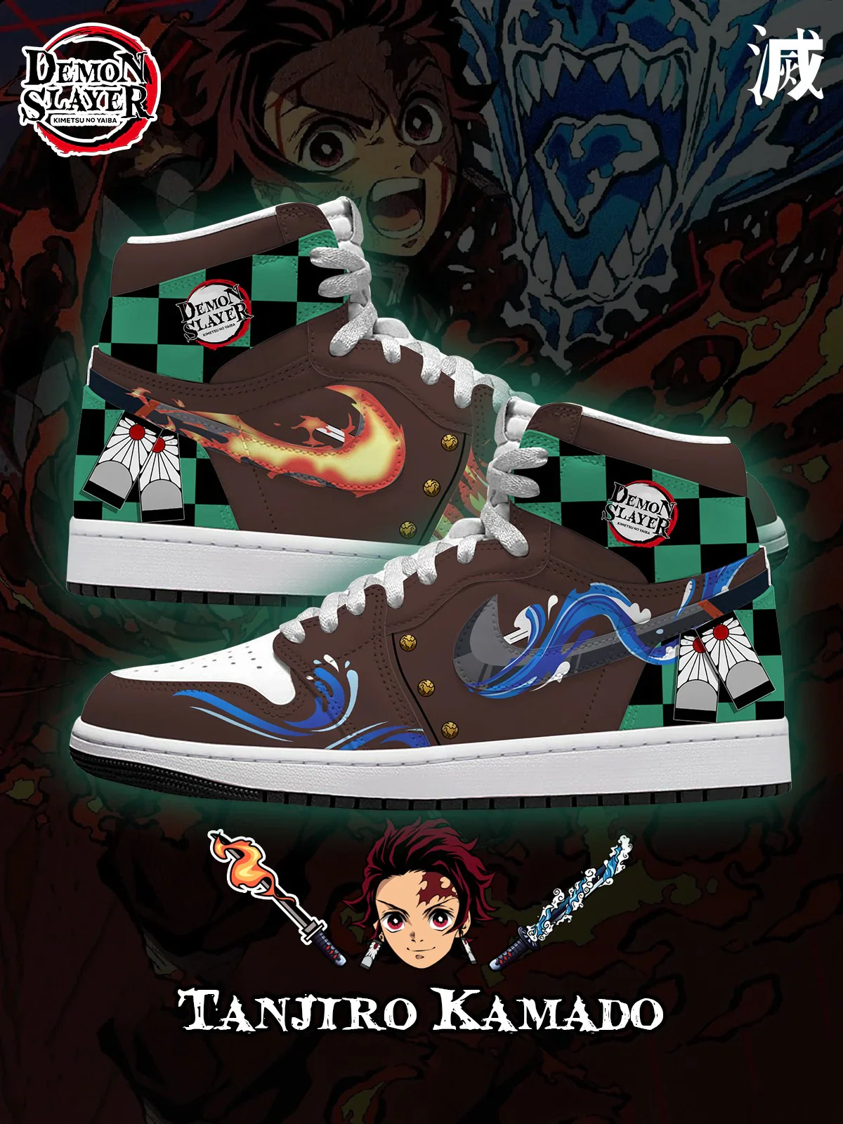 Tanjiro (Adult and kids size available) Limited Edition Design Shoes J1