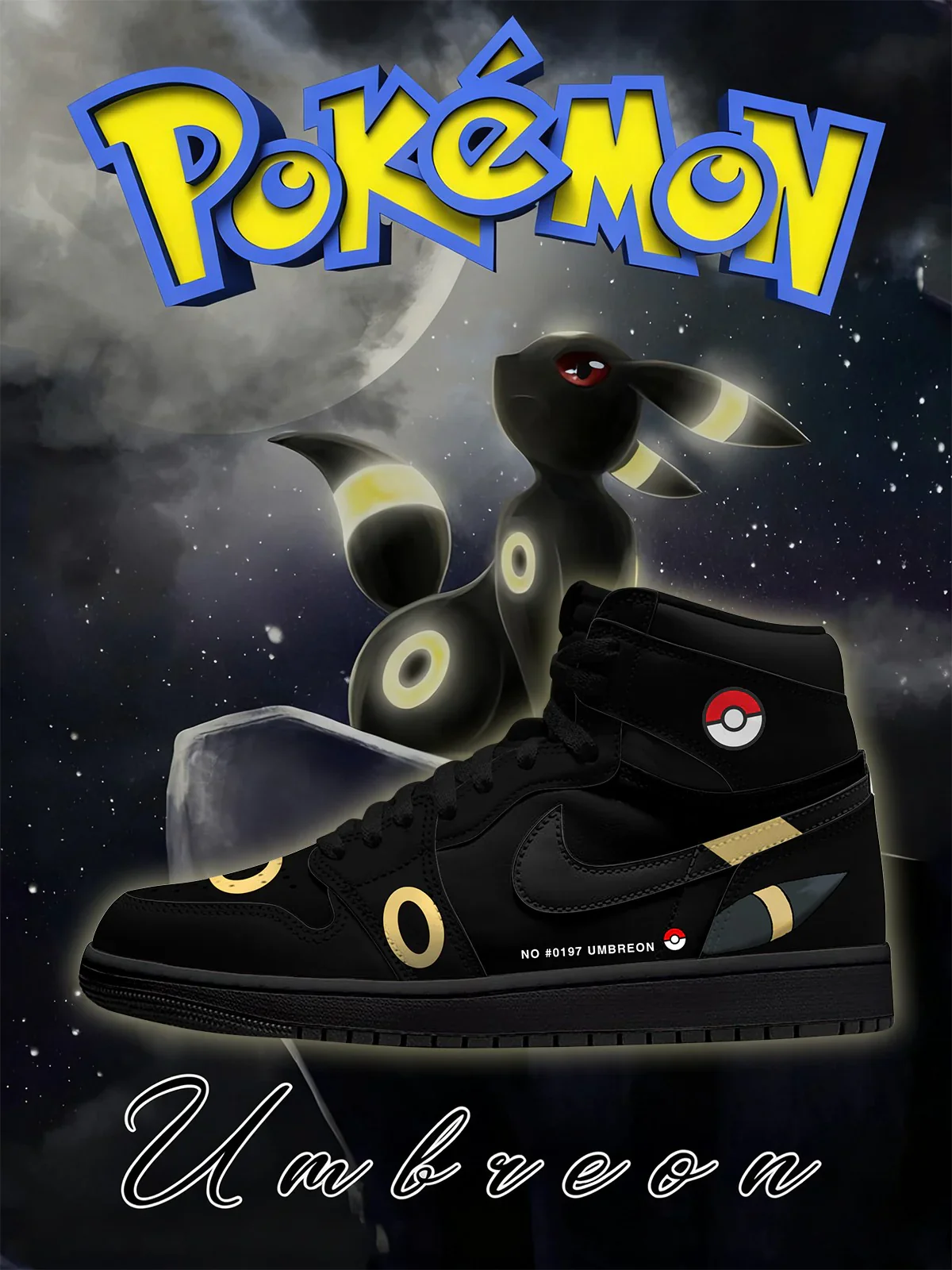 Umbreon (Adult and kids size available) Limited Edition Design Shoes J1