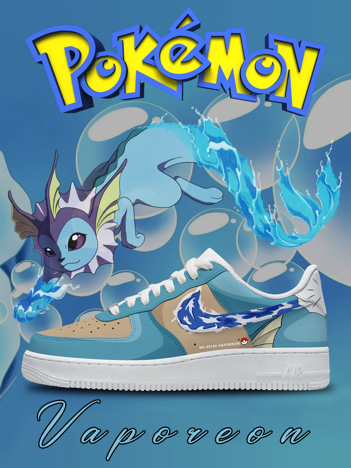 Vaporeon limited edition Design Shoes F1