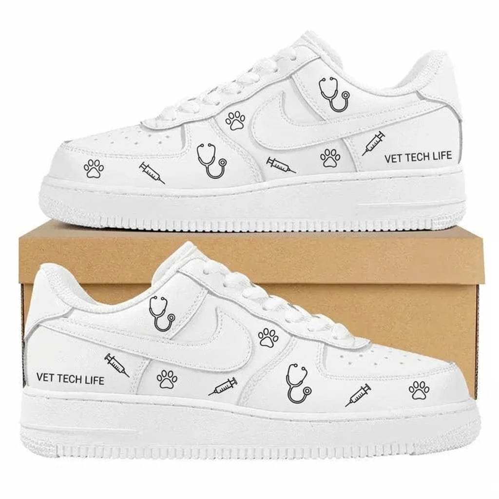 Vet Tech Life Minimalist Icons Design Shoes F1