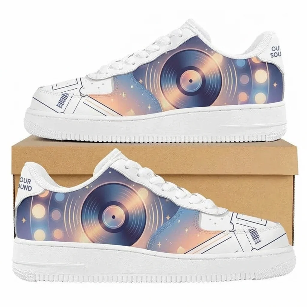 Vintage Concert Vibes Design Shoes F1