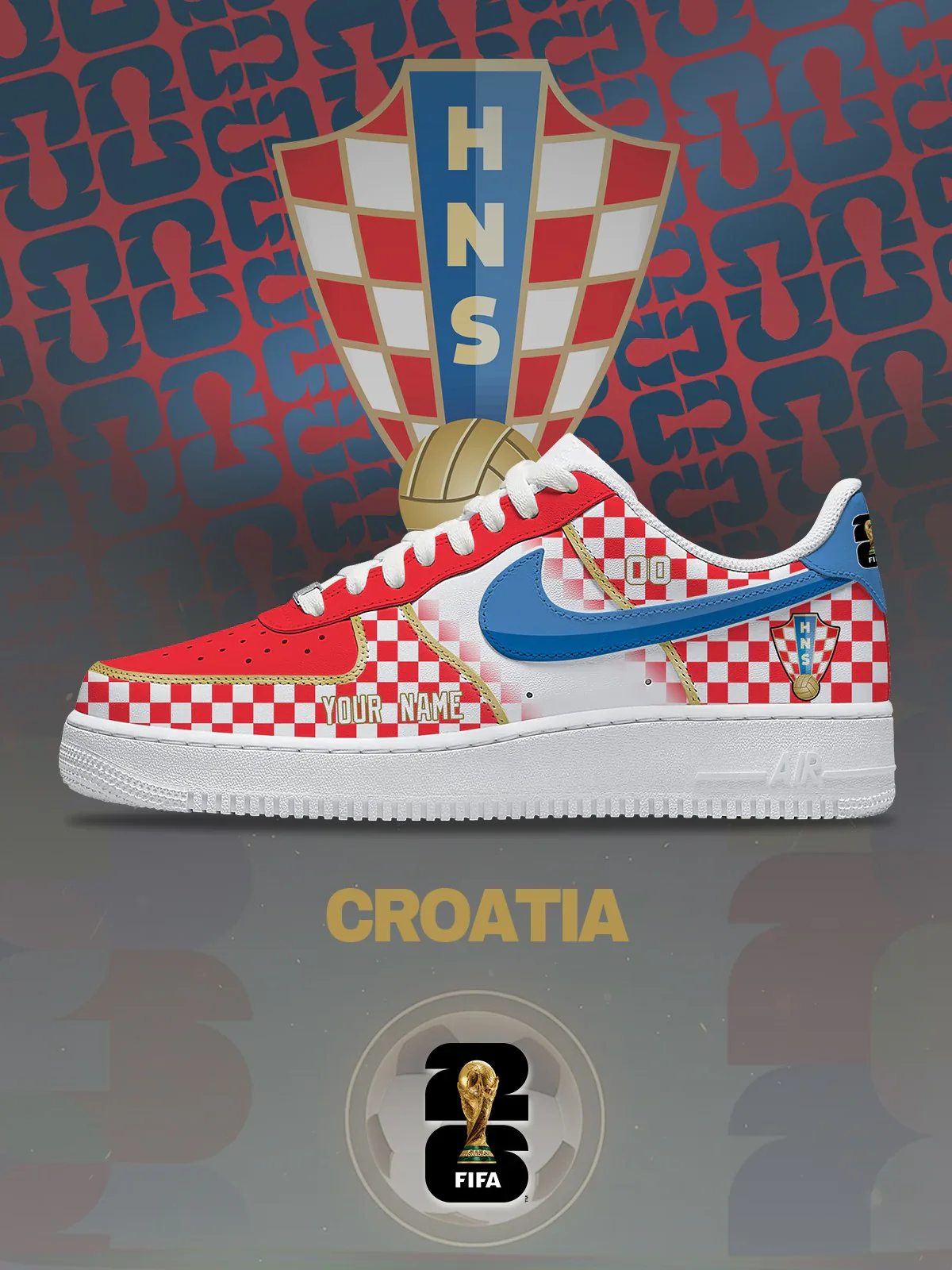 World Cup 2026 Croatia Design Shoes F1