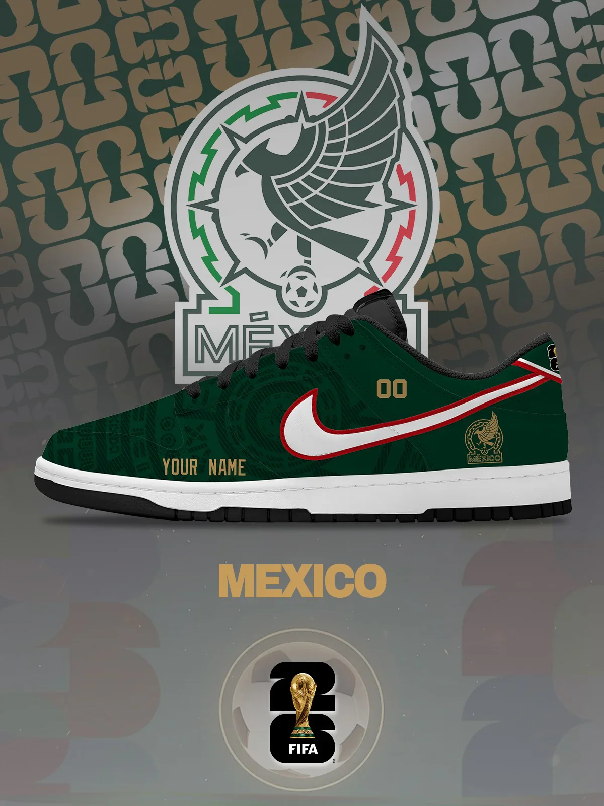 World Cup 2026 Mexico Design Shoes DK