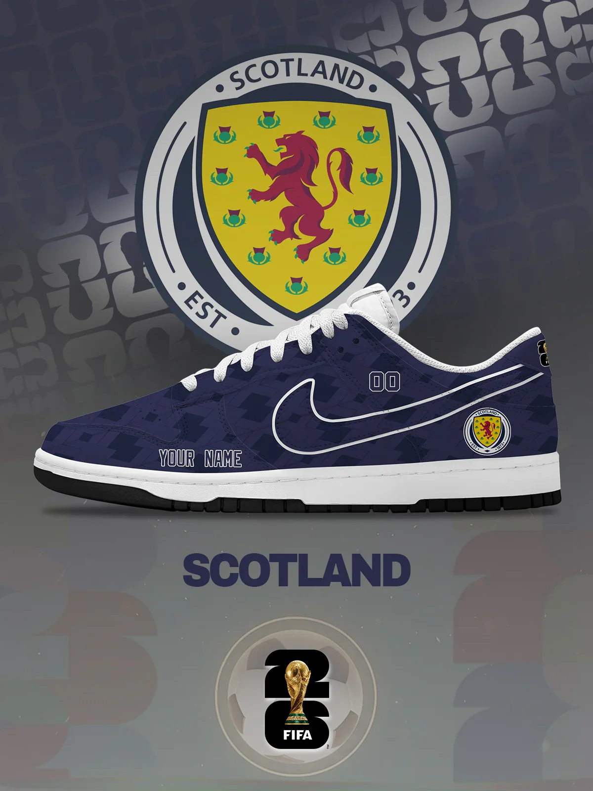 World Cup 2026 Scotland Design Shoes DK